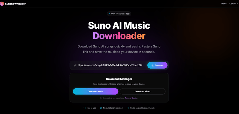 SunoDown Download Music from Suno AI Online