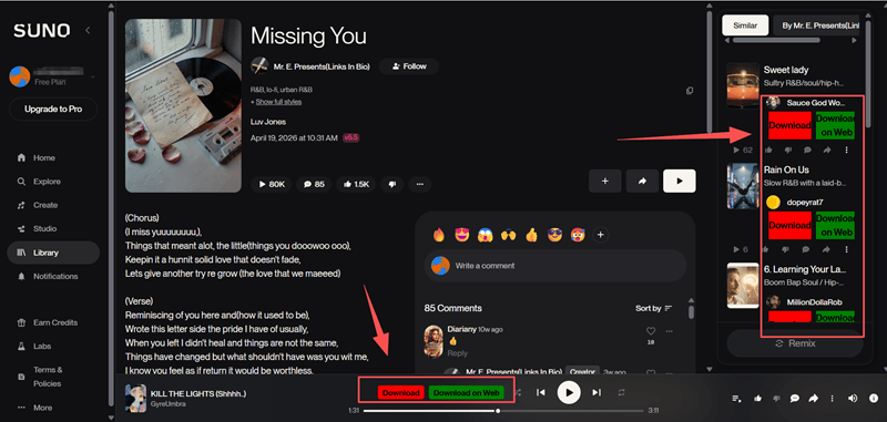 SunoDownloader Browser Extension for Chrome